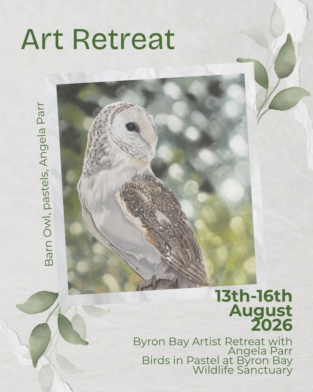 Pastel Bird Art workshop by QWASI member Angela Parr